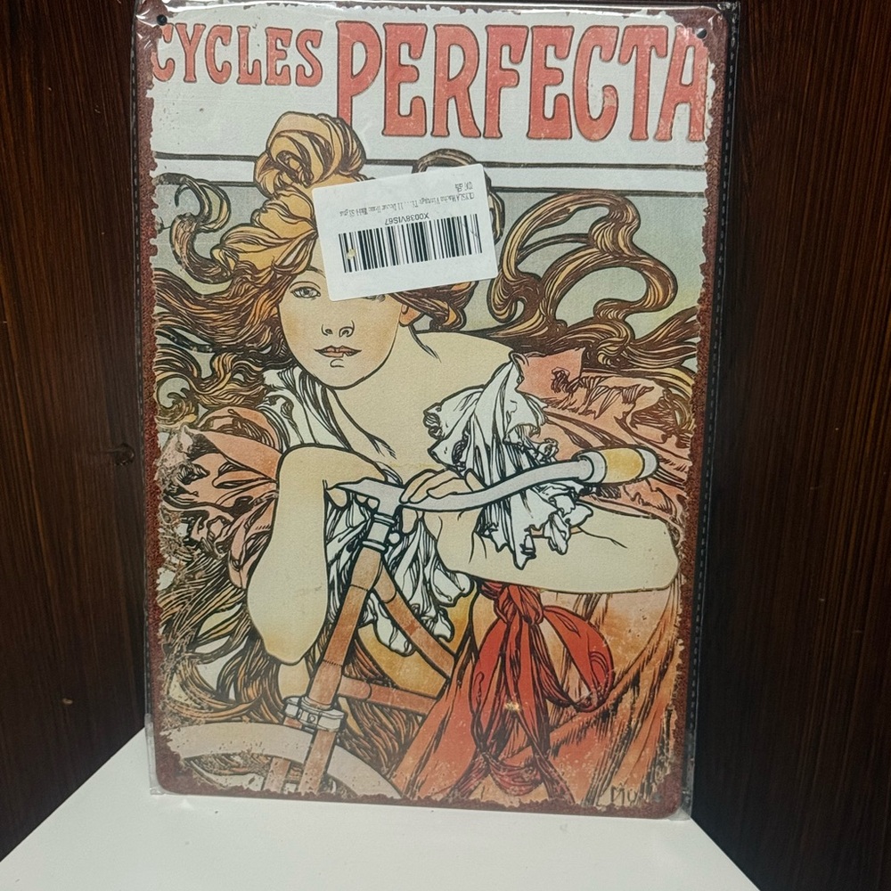 Vintage Style Tin Art Print - cycles perfecta